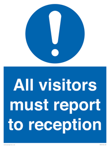 all visitors must report to reception